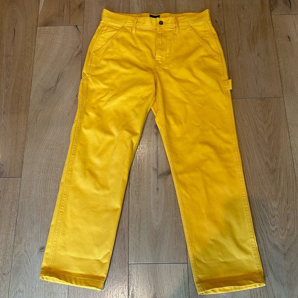 Yellow j crew unisex carpenter pants